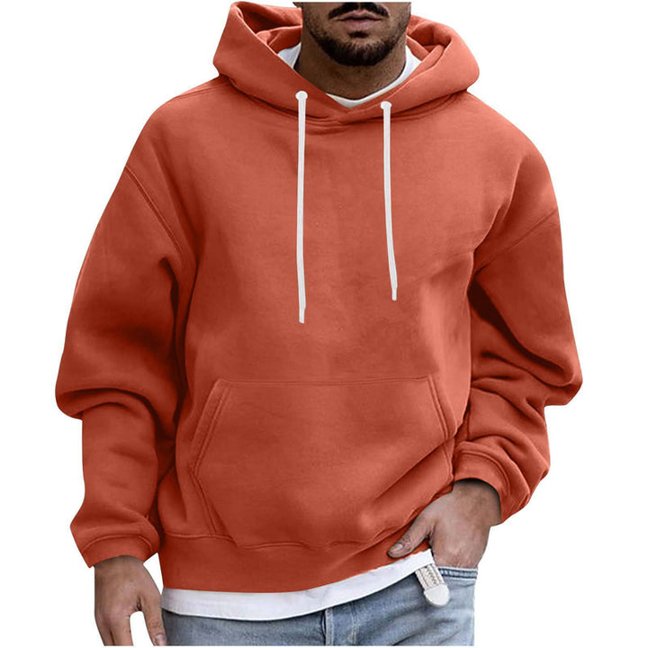 Mens Solid Color Casual Hip Hop Hoodie