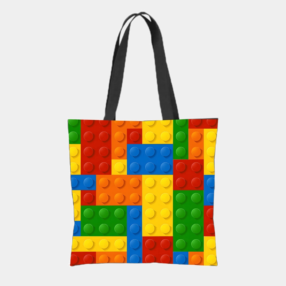 Lego Geometric Print Casual Tote Bag