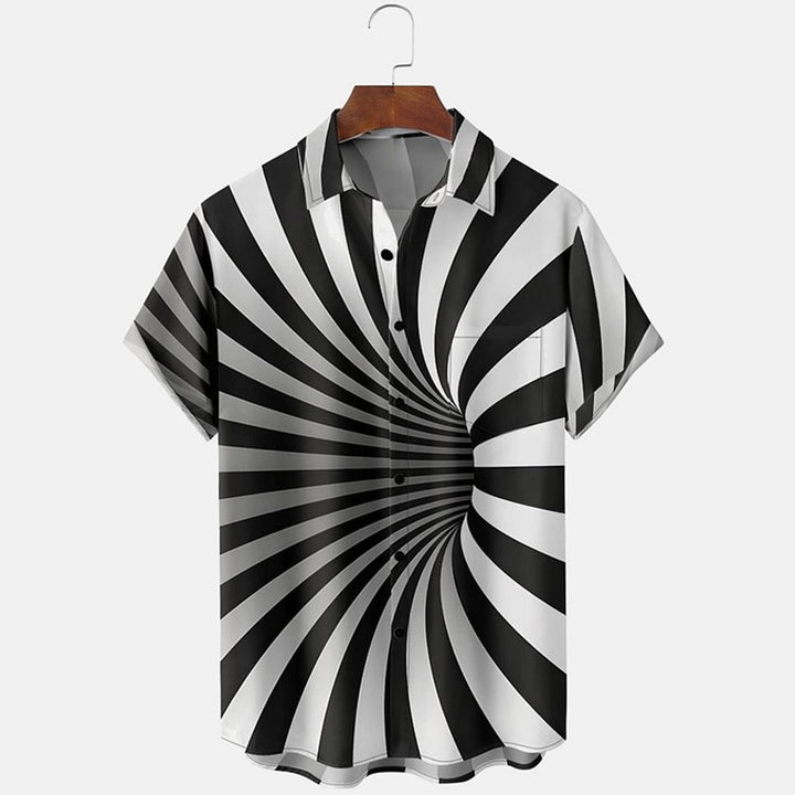 Men's 3D Print Casual Short Sleeve Shirt