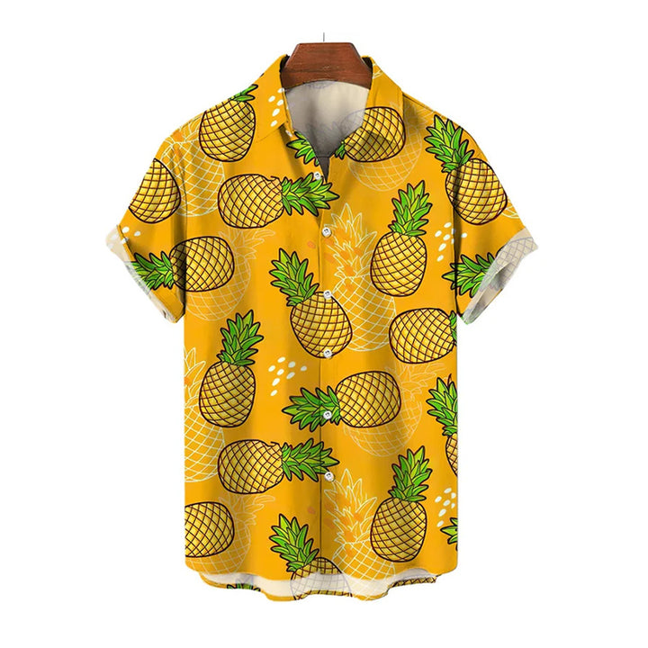 Men's 3D Colorful Fruits Printing Short Sleeves Shirts