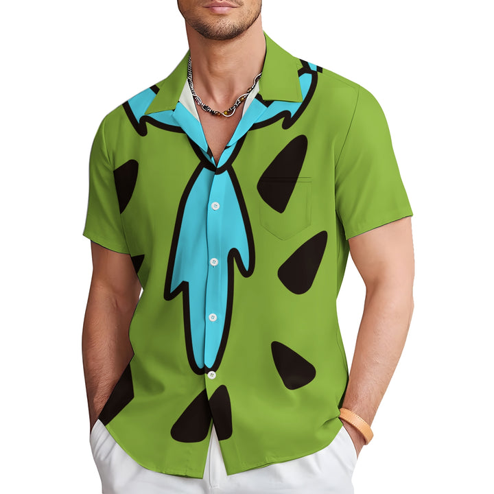 Men's Cartoon Character Casual Short Sleeve Shirt 2403000693