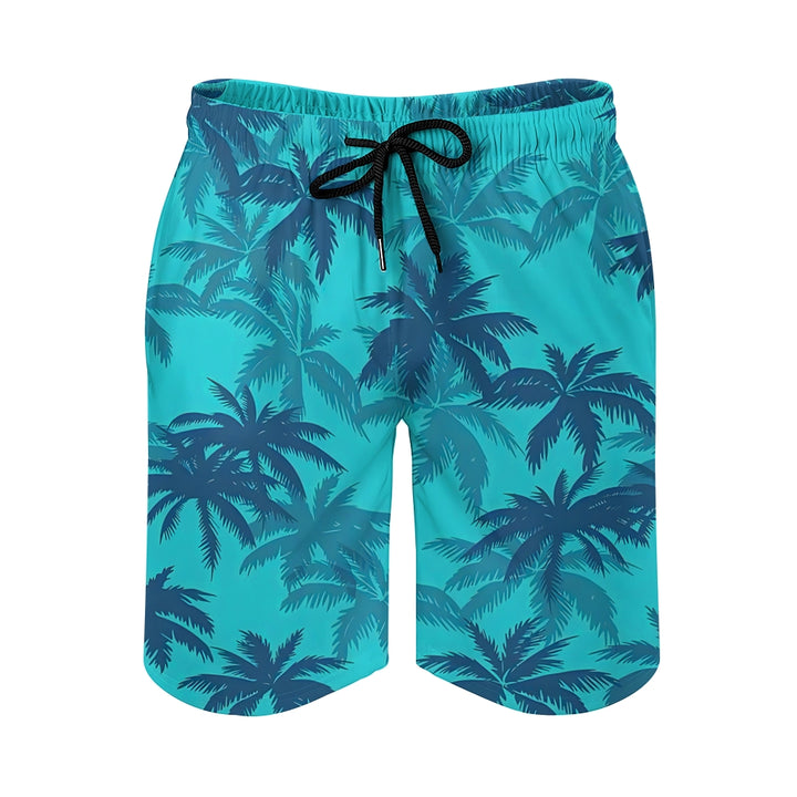 Men's Sports Hawaiian Coconut Palm Beach Shorts 2312000412