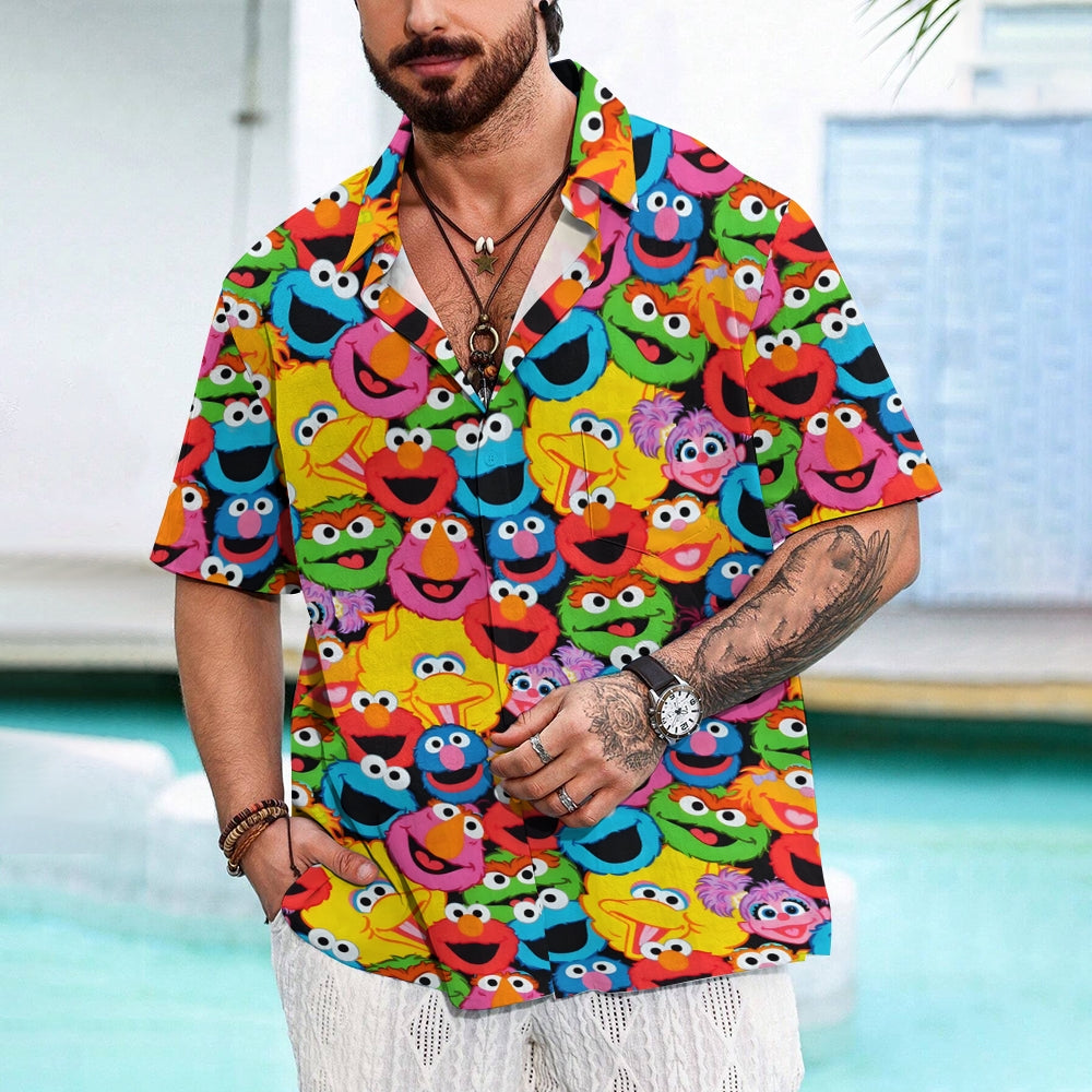 Men's Cartoon Anime Print Casual Short Sleeve Shirt 2310000935