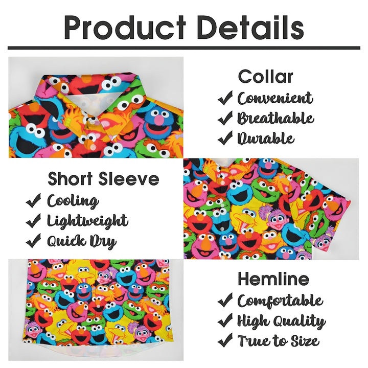 Men's Cartoon Anime Print Casual Short Sleeve Shirt 2310000935