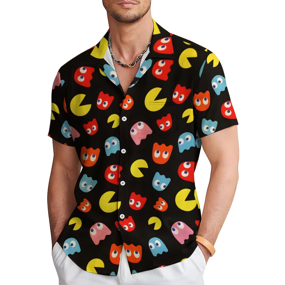 Little Monsters Chest Pocket Short Sleeve Shirt 2308100629