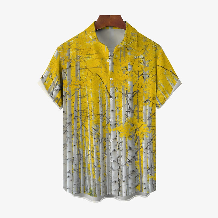 Men's Birch Forest Casual Short Sleeve Shirt 2312000179