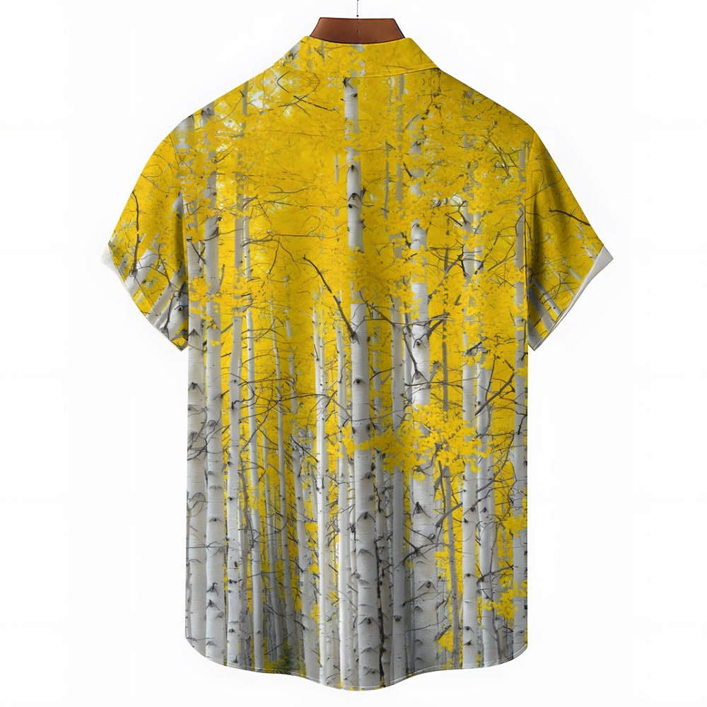 Men's Birch Forest Casual Short Sleeve Shirt 2312000179
