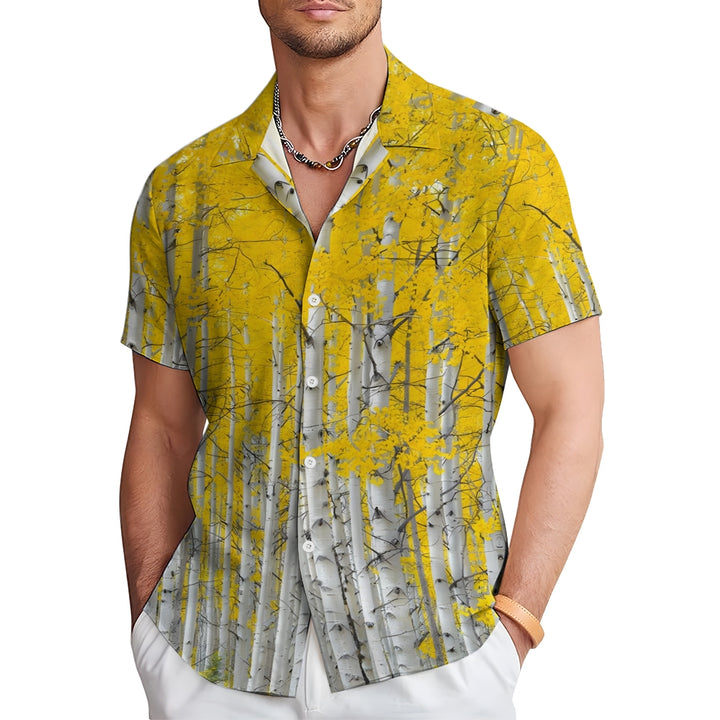 Men's Birch Forest Casual Short Sleeve Shirt 2312000179