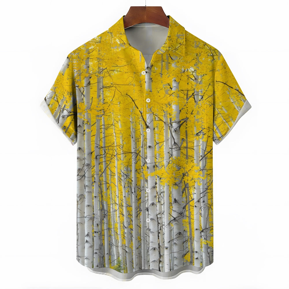 Men's Birch Forest Casual Short Sleeve Shirt 2312000179