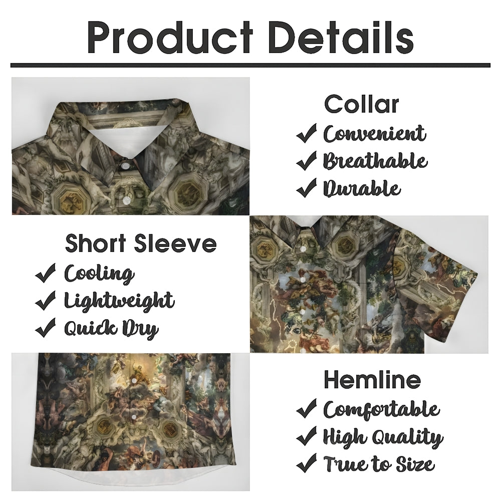 Men's Genesis Print Casual Short Sleeve Shirt 2312000356