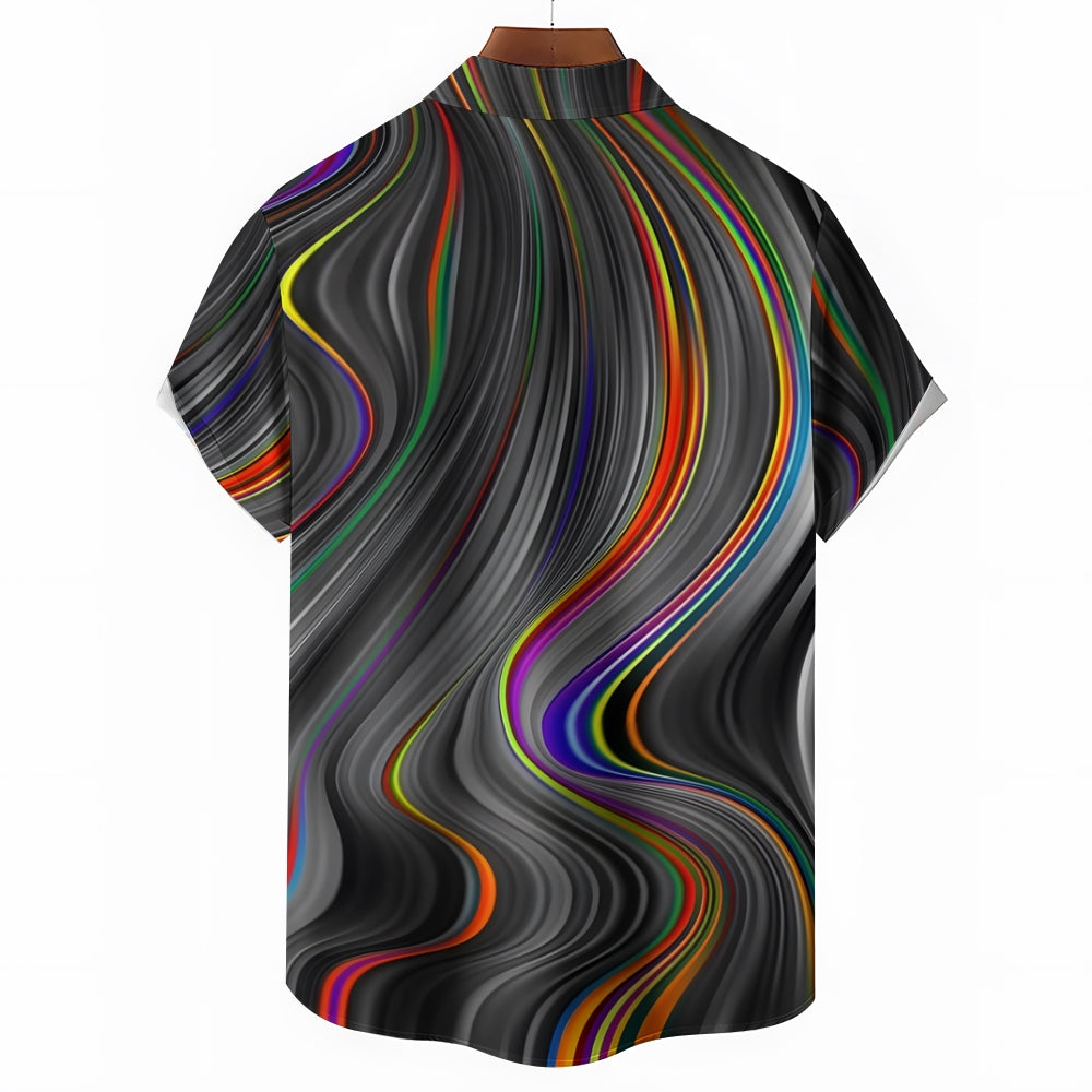 Men's Hawaiian 3D Abstract Print Casual Short Sleeve Shirt 2306104245