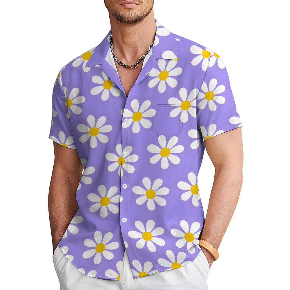 Men's All Over Floral Holiday Short Sleeve Shirt 2312000081