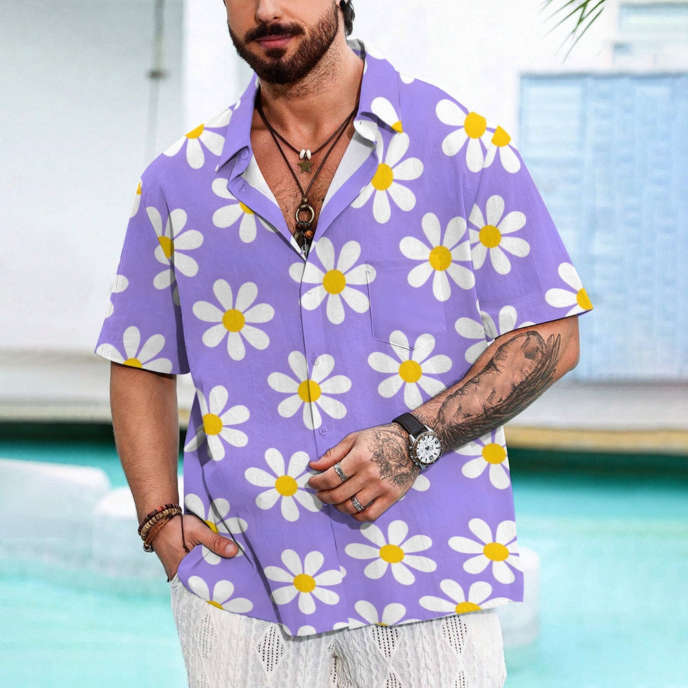 Men's All Over Floral Holiday Short Sleeve Shirt 2312000081