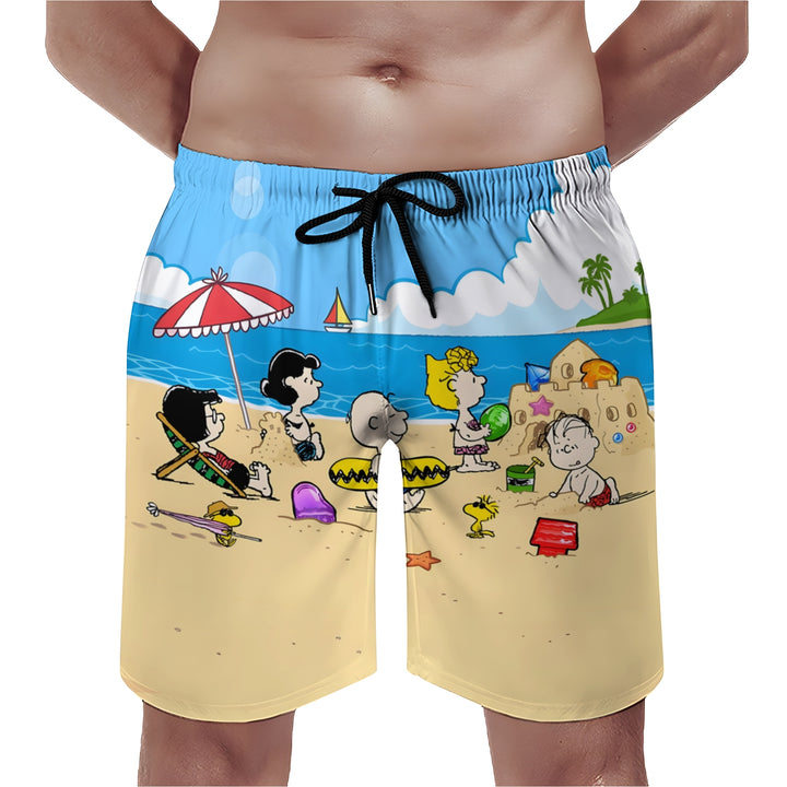 Men's Sports Holiday Beach Cartoon Character Beach Shorts 2401000156