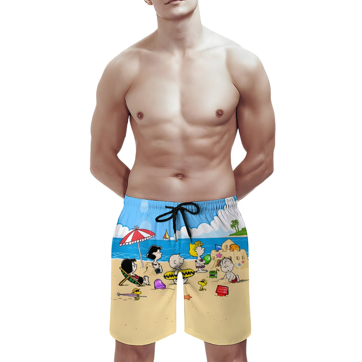 Men's Sports Holiday Beach Cartoon Character Beach Shorts 2401000156