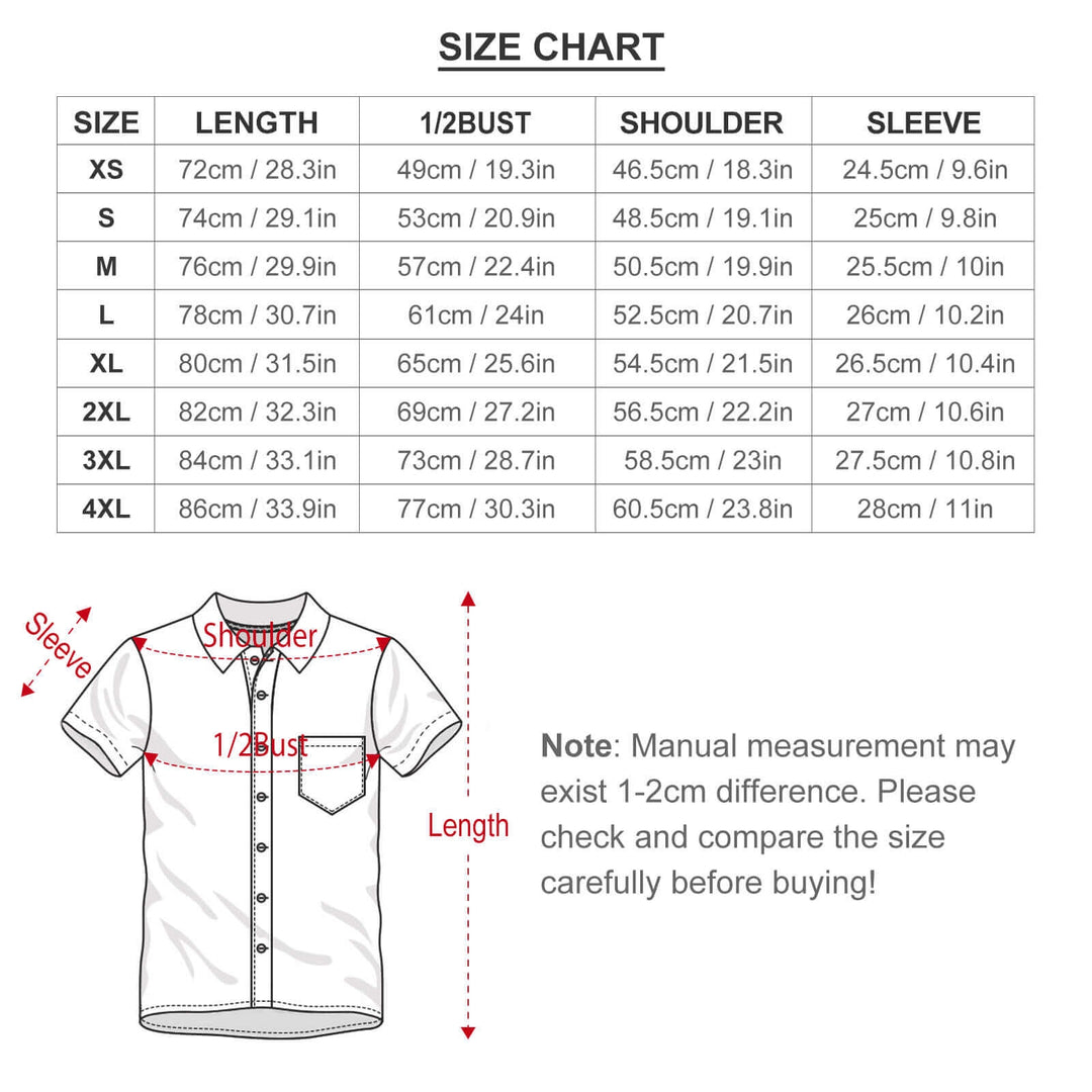 Electronic Casual Chest Pocket Short Sleeved Shirt 2310000035