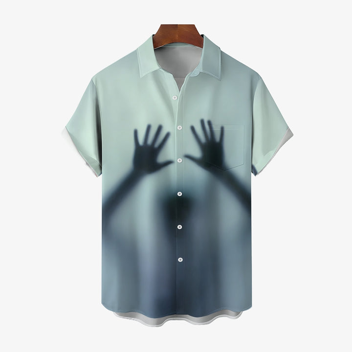 Men's Art Print Casual Fashion Short Sleeve Shirt 2307101489