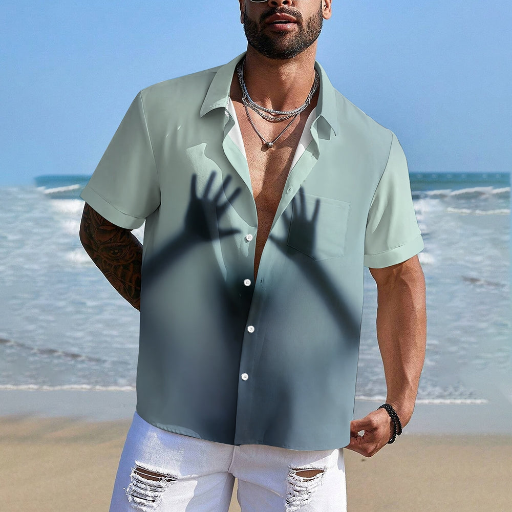 Men's Art Print Casual Fashion Short Sleeve Shirt 2307101489