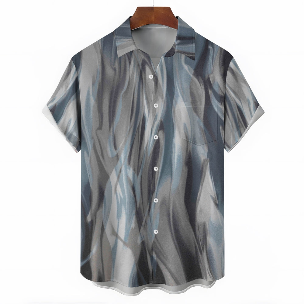 Men's Textured Casual Short Sleeve Shirt 2311000039