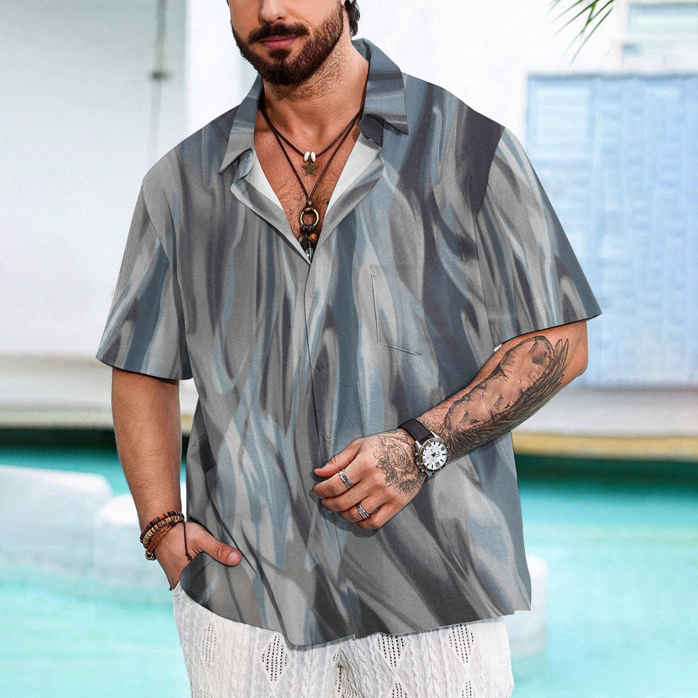 Men's Textured Casual Short Sleeve Shirt 2311000039