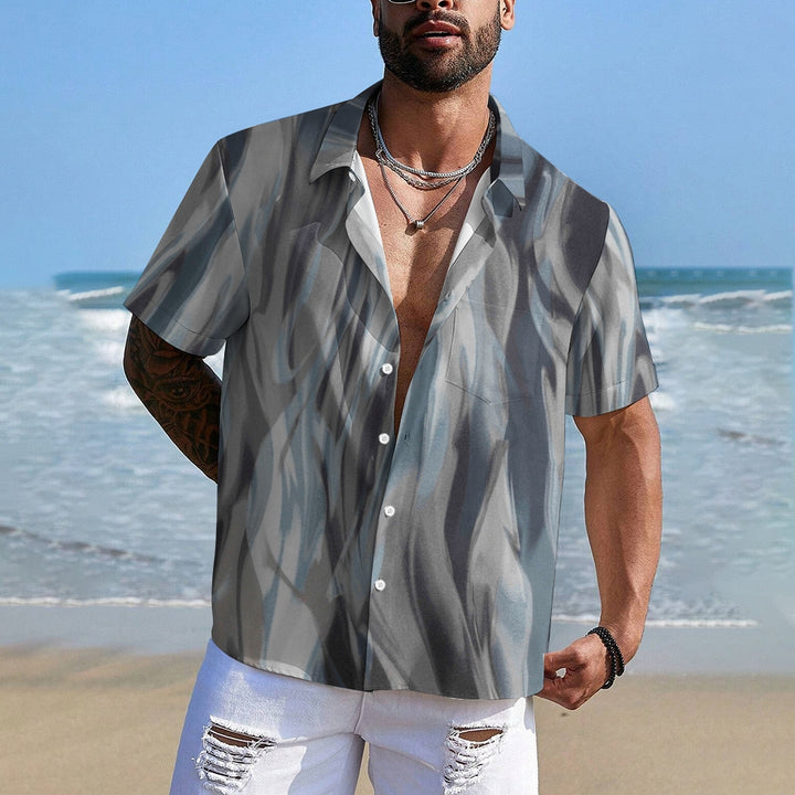 Men's Textured Casual Short Sleeve Shirt 2311000039