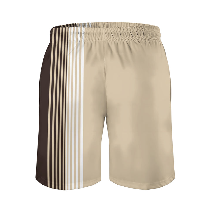 Men's Sports Coconut Palm Stripes Beach Shorts 2401000165