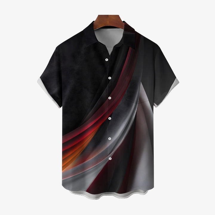 Men's Texture Casual Short Sleeve Shirt 2312000504