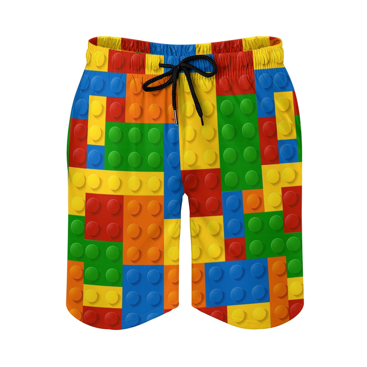 Men's Brick Print Sports Fashion Board Shorts 2307100799