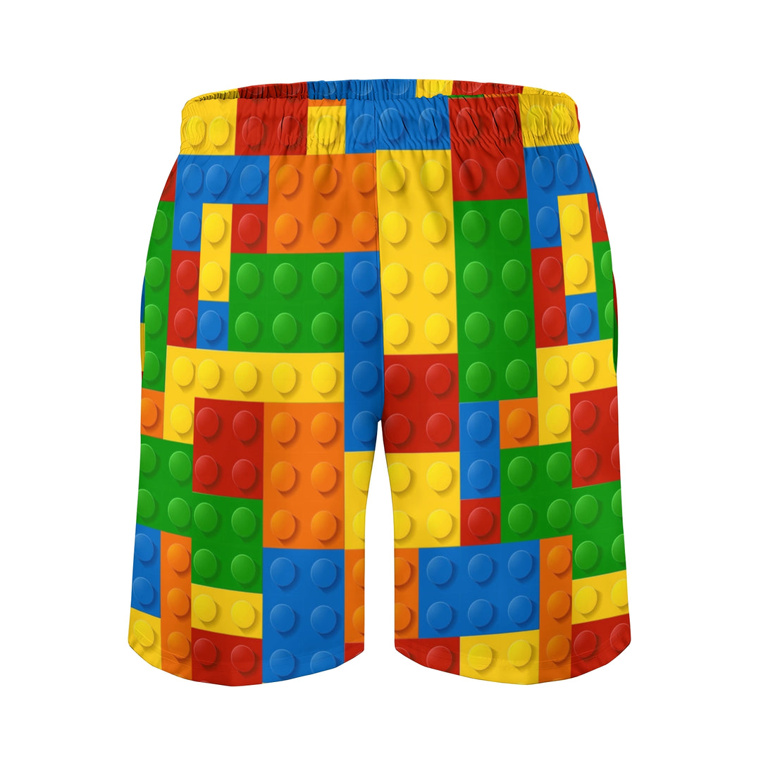 Men's Brick Print Sports Fashion Board Shorts 2307100799