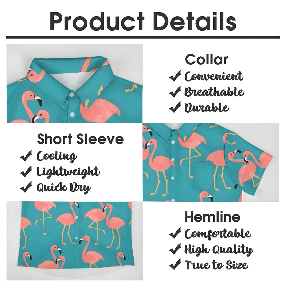 Flamingo Casual Short Sleeve Shirt 2402000062