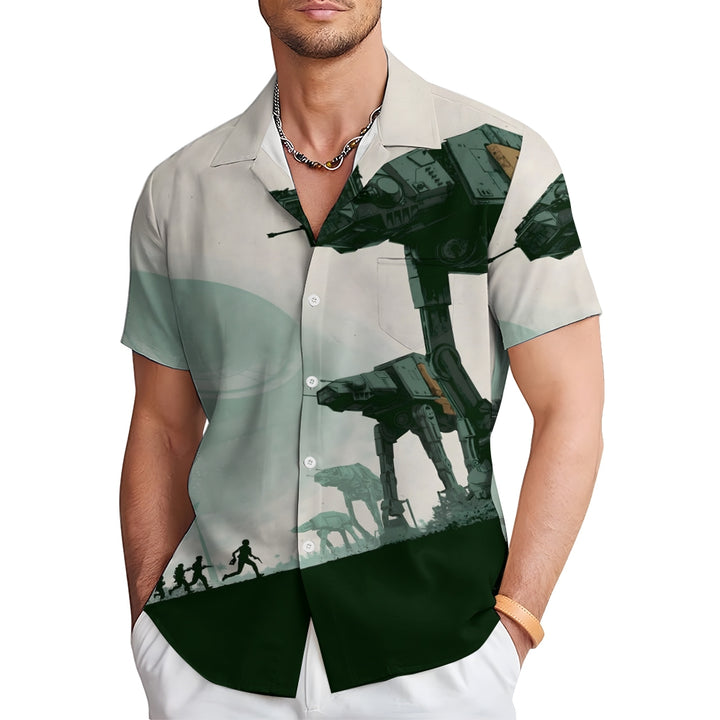 Men's Fashion Casual Printed Short Sleeve Shirts 2306101713
