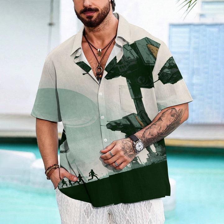 Men's Fashion Casual Printed Short Sleeve Shirts 2306101713