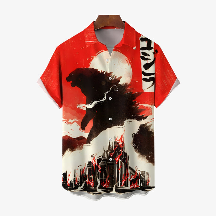 King Of Monsters Casual Short Sleeve Shirt 2401000166