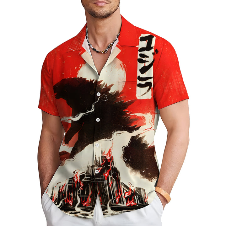 King Of Monsters Casual Short Sleeve Shirt 2401000166