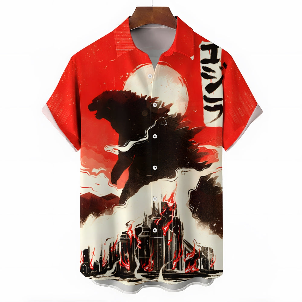 King Of Monsters Casual Short Sleeve Shirt 2401000166