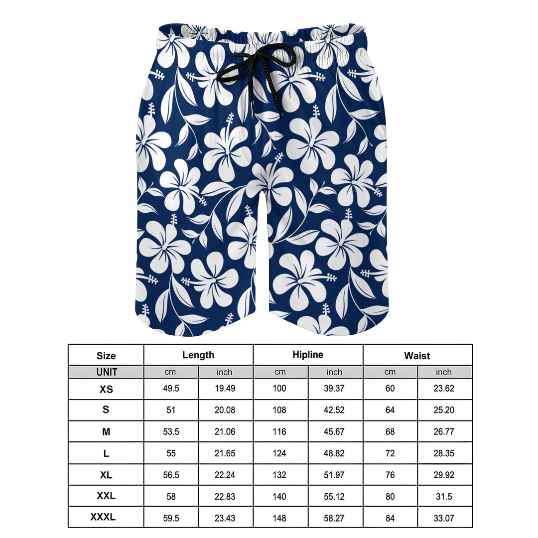 Men's Sports Hawaii Flowers Beach Shorts 2312000021