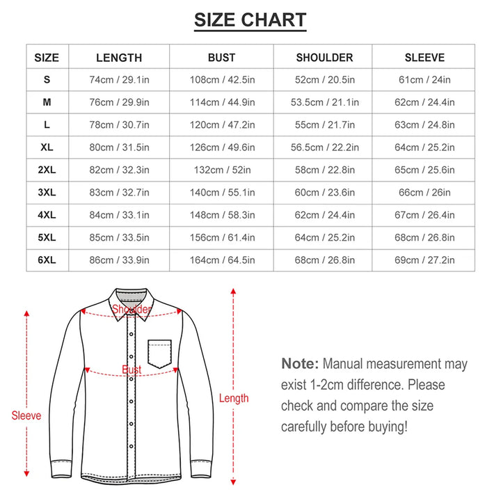 Men's Casual Printed Long Sleeve Shirt 2401000350