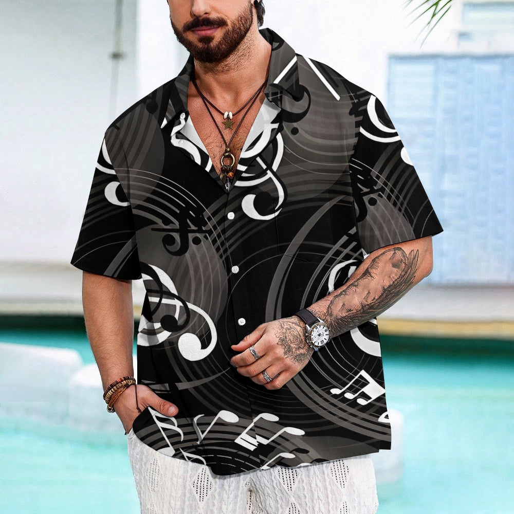 Men's Note Casual Short Sleeve Shirt 2311000230