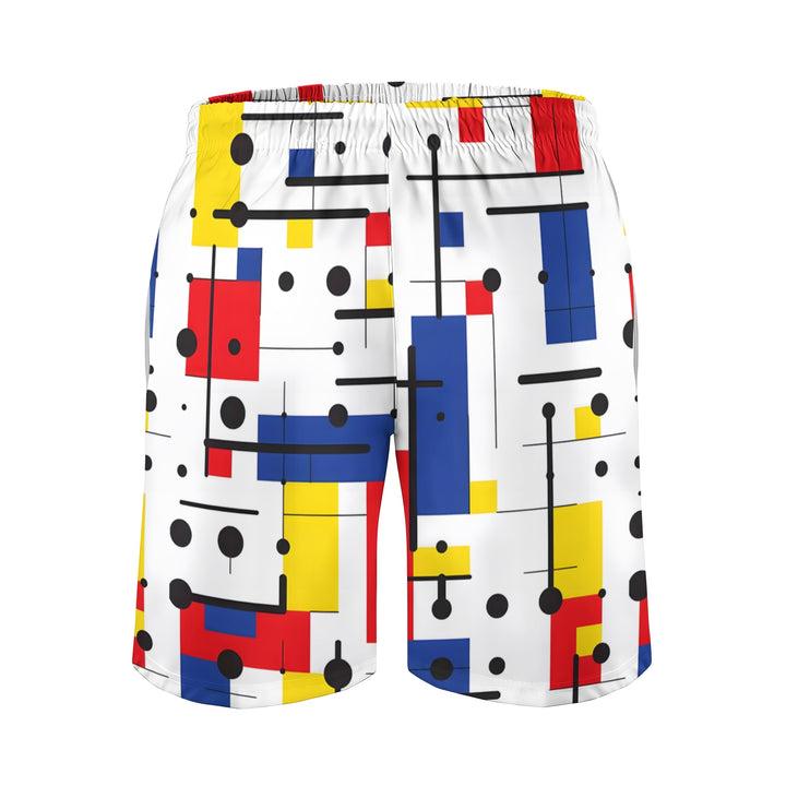 Men's Sports Geometry Beach Shorts 2401000153