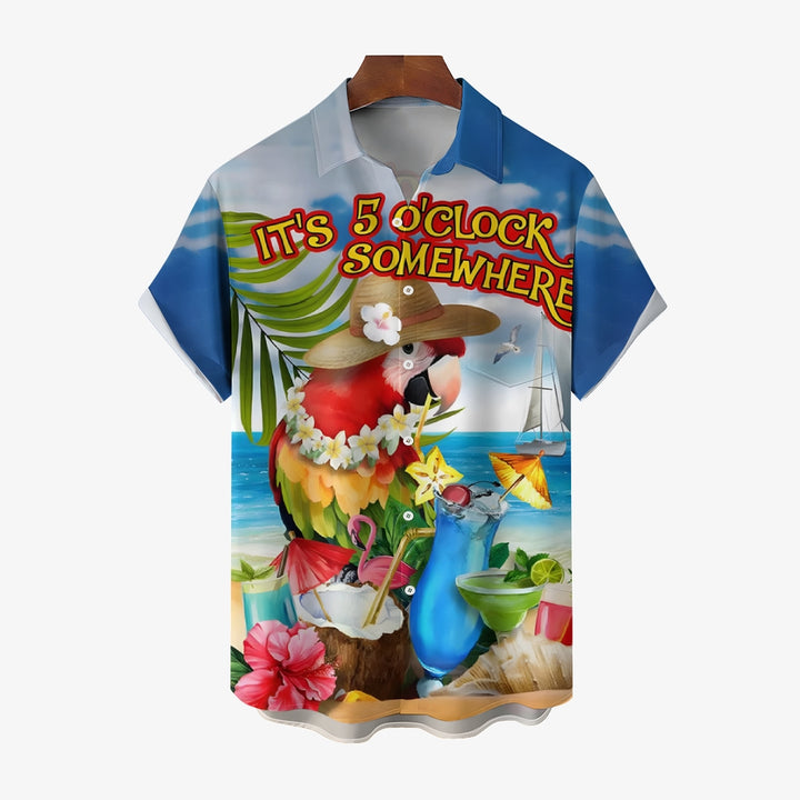 Men's Hawaiian Casual Short Sleeve Shirt 2403000472