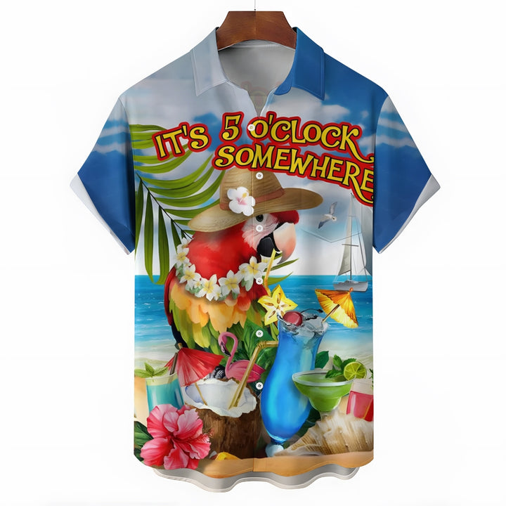 Men's Hawaiian Casual Short Sleeve Shirt 2403000472
