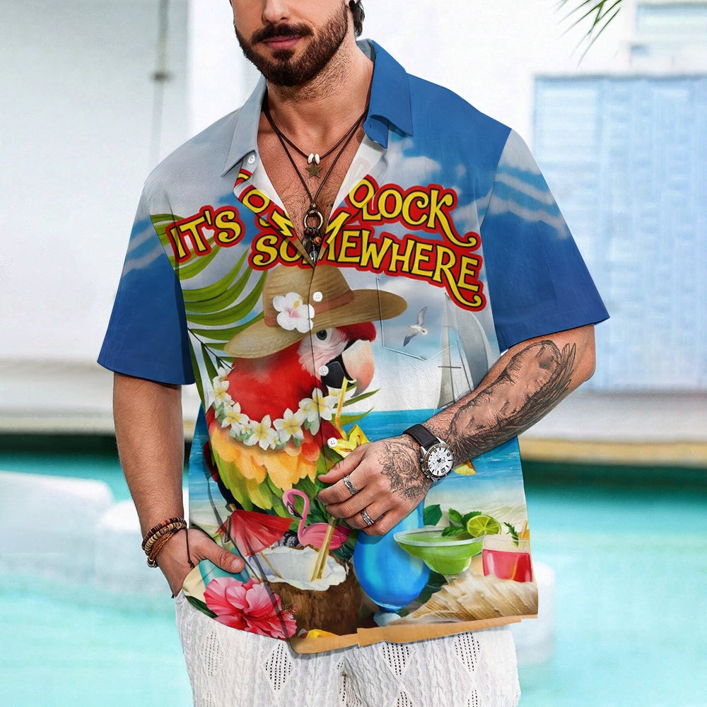 Men's Hawaiian Casual Short Sleeve Shirt 2403000472