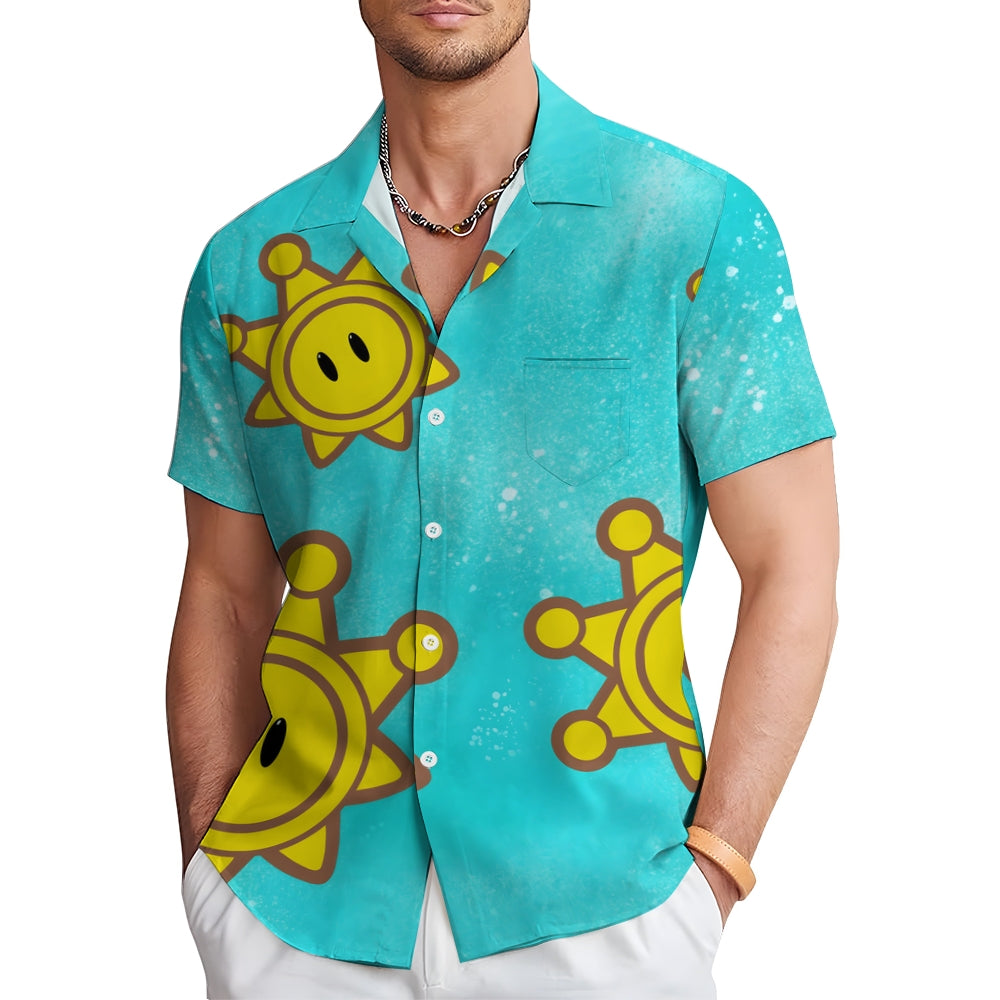 Hawaiian Game Character Same Style ShirtCasual Short Sleeve Shirt 2401000340