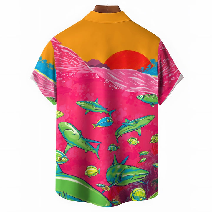 Men's Hawaiian Casual Short Sleeve Shirt 2401000267