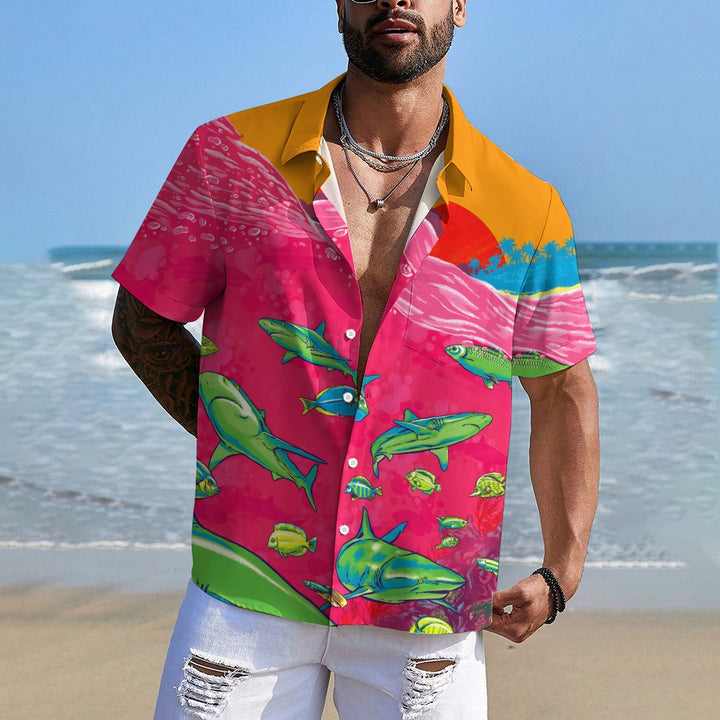 Men's Hawaiian Casual Short Sleeve Shirt 2401000267