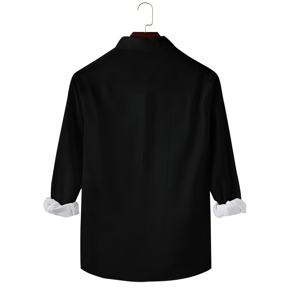 Men's Musical Long Sleeve Pocket Shirt 2405002138