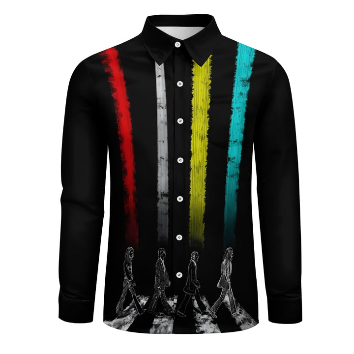 Men's Musical Long Sleeve Pocket Shirt 2405002138