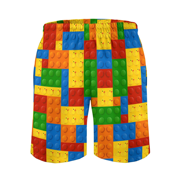 Men's 3D Building Blocks Sports Fashion Beach Shorts 2311000677