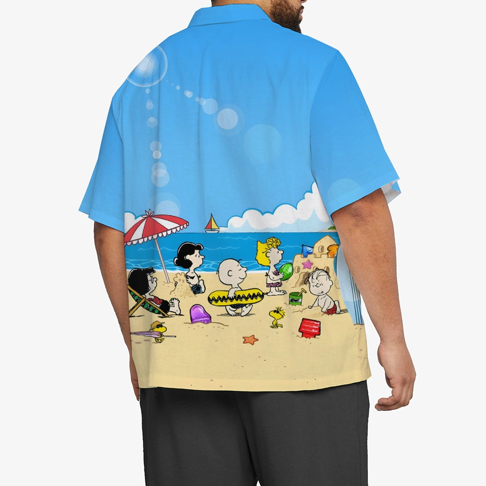 Men's Cartoon Character Hawaiian Casual Short Sleeve Shirt 2311000339