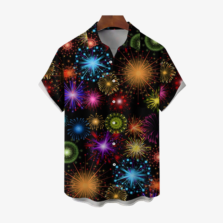 Men's Creative Star Pattern Graphic Print Shirt 2405002278